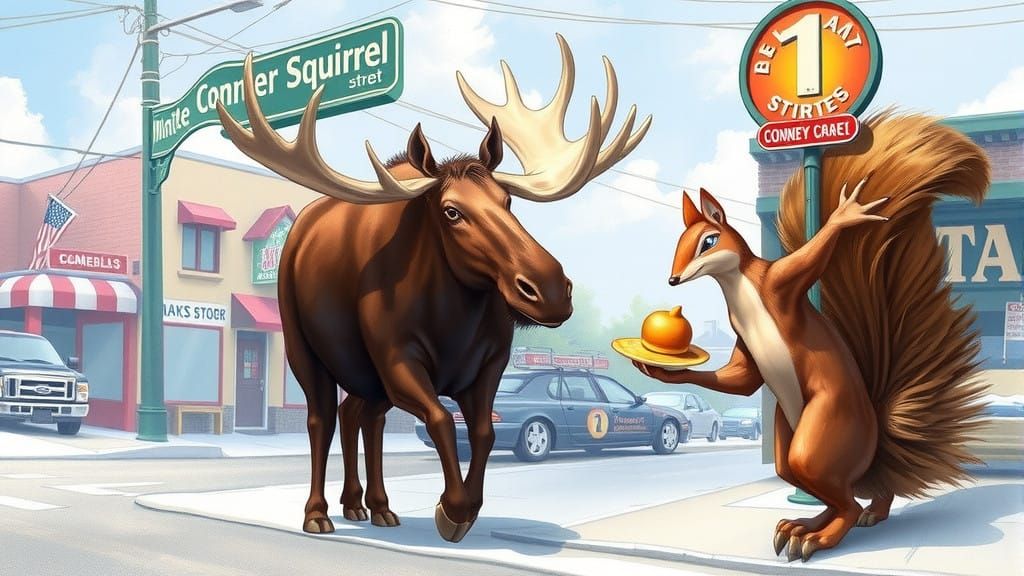 A Realistic Street Scene in a Digital Watercolour Style