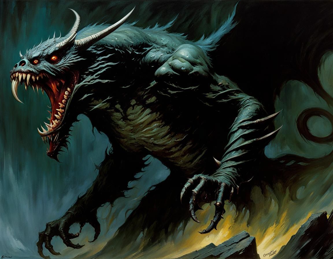 Undead Night Flyer in Dark Fantasy Style