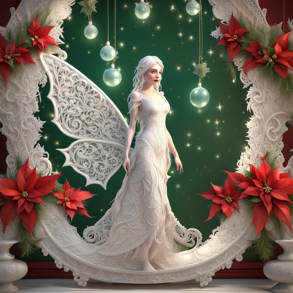 Christmas Fairy Emerging from Narnia, 3D Render