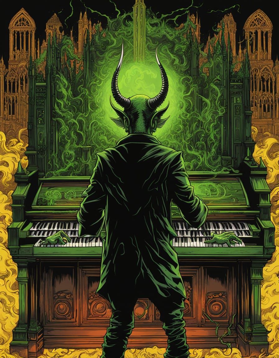 Demonic Organist: Punk Rock Horror Poster Art