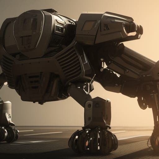 Futuristic Sci-Fi Car with Intricate Mech Details