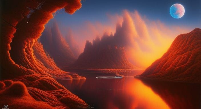 Brain Network in Warped Perspective: Detailed 8K Render