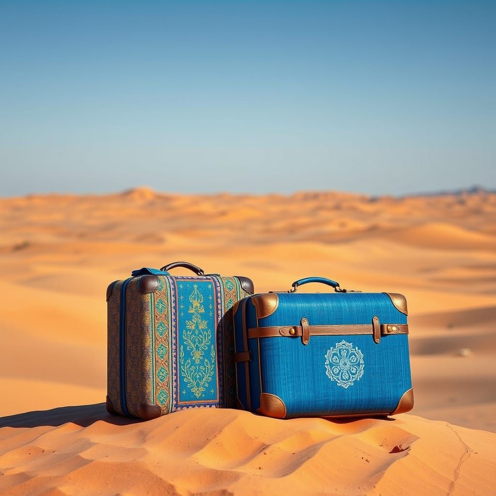 Tuareg-Inspired Traveler's Luggages in the Sahara Desert