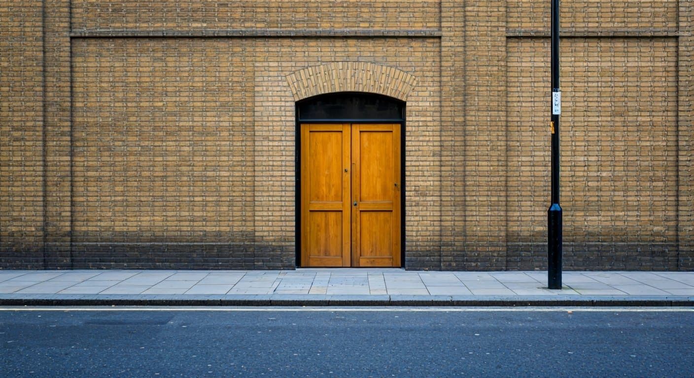 Surreal Doorway to Underground World, London Street