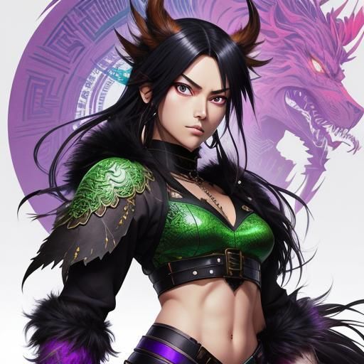 Dynamic Human Shifter Portrait in Manga Scan Style