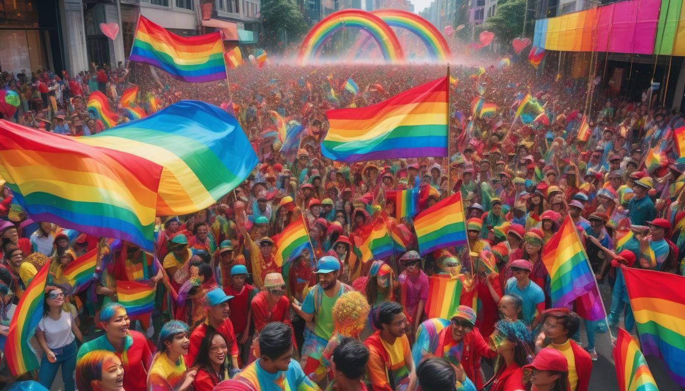 Rainbow Pride Parade with Joyous Celebrations