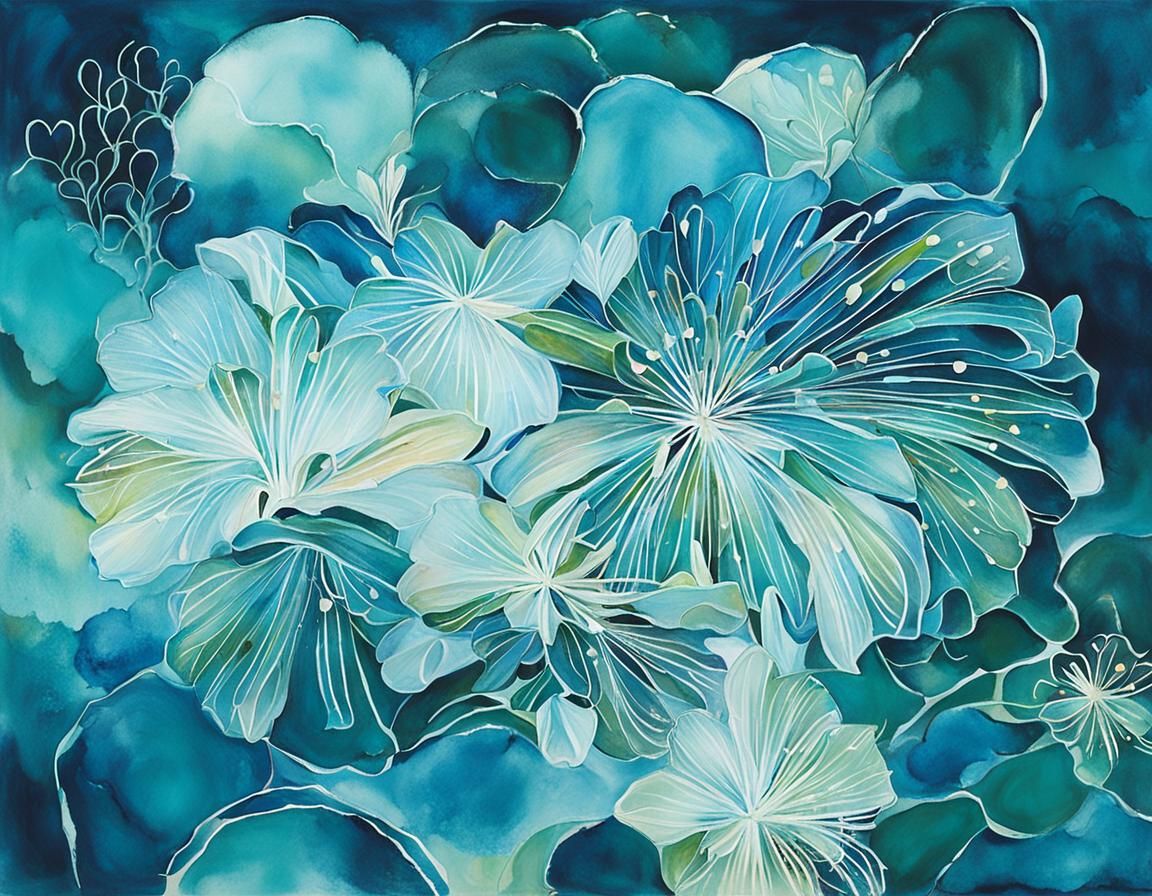 Abstract Floral Art by Katie May