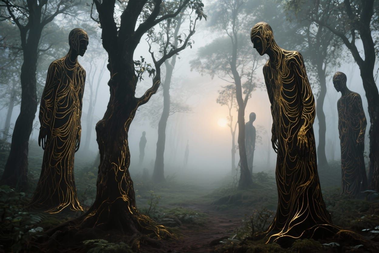 Foggy Negative Space Forest