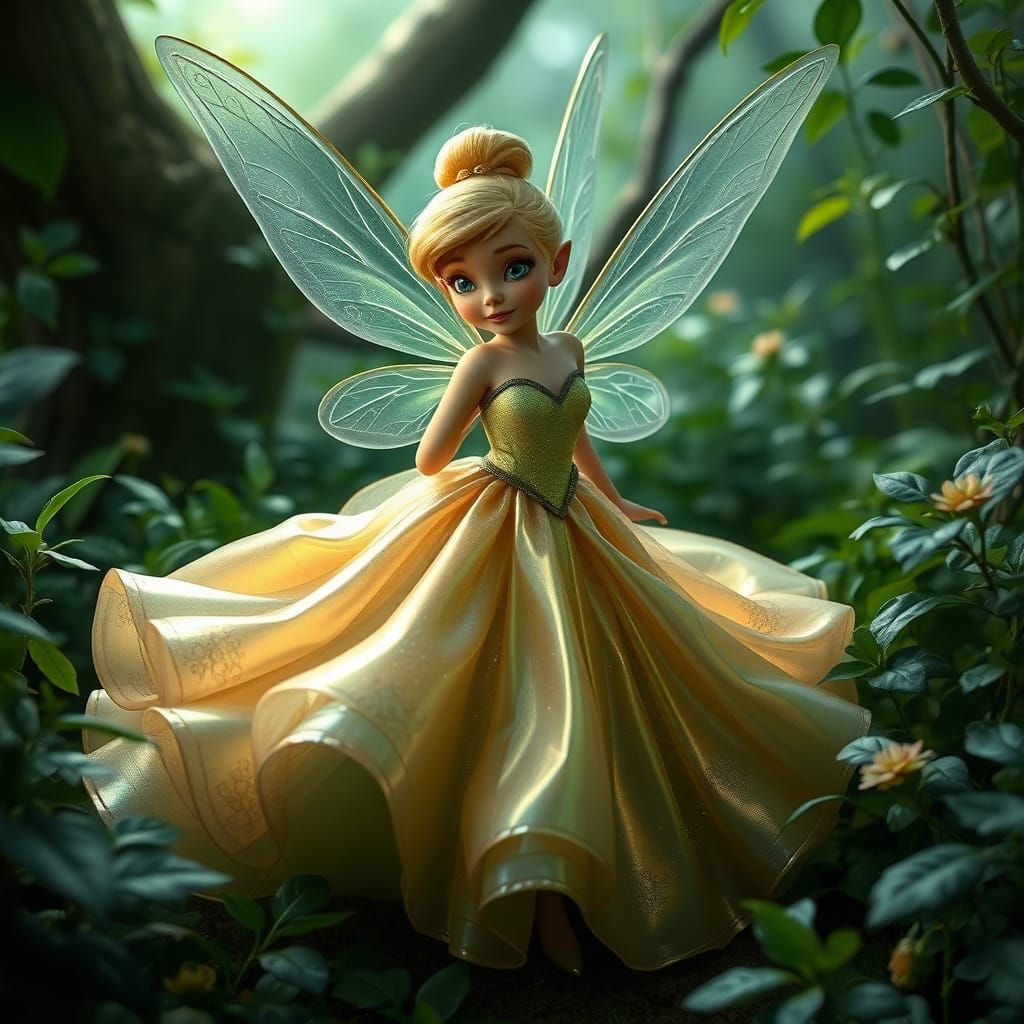 Tinkerbell in Iridescent Ball Gown, Live-Action Fantasy