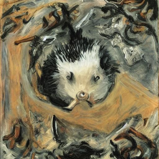 Hedgehogs in the Style of Soutine and Goya