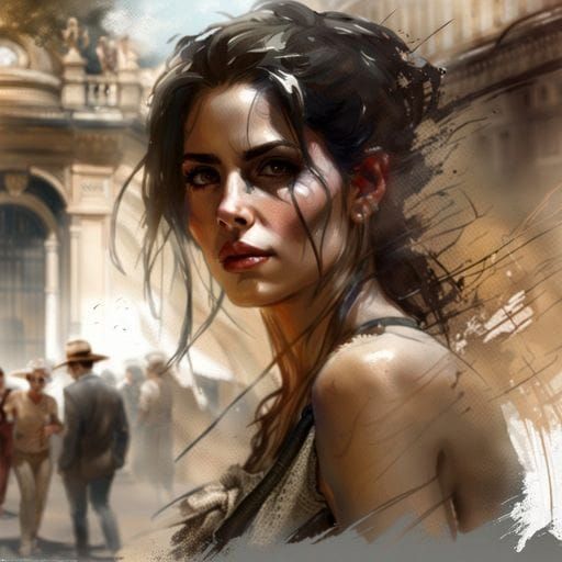 Argentinian Woman in Buenos Aires, Royo Style