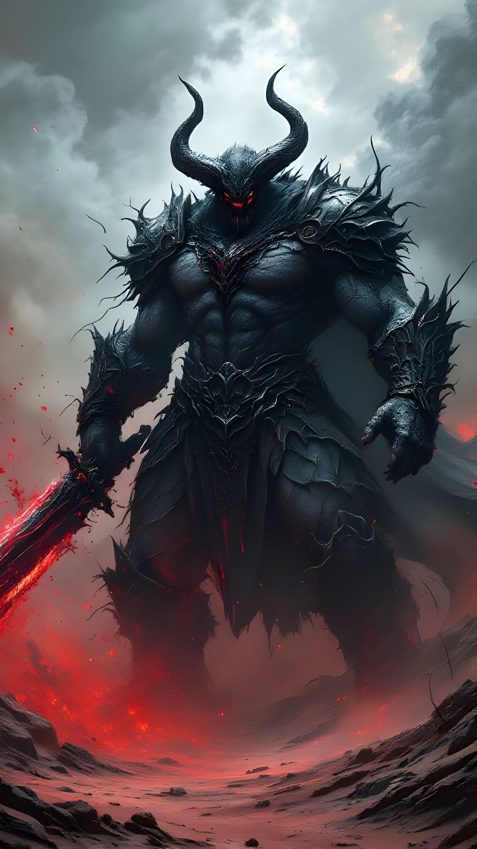 Majestic Dark Fantasy Demon, Summoned by Queen of Celionia