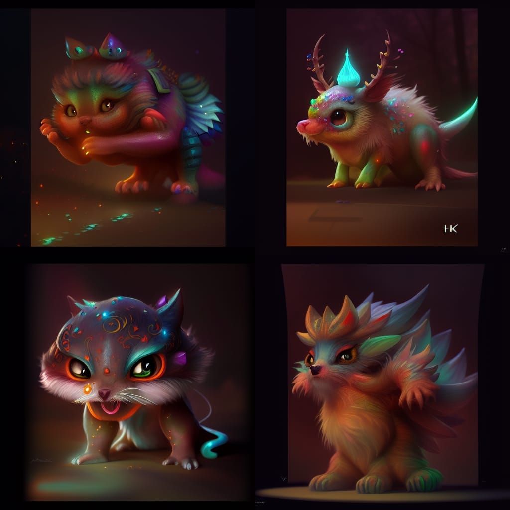 "A magical cute creature  behance hd,rendered in maya 8k resolution concept art detailed matte painting , intricately de...