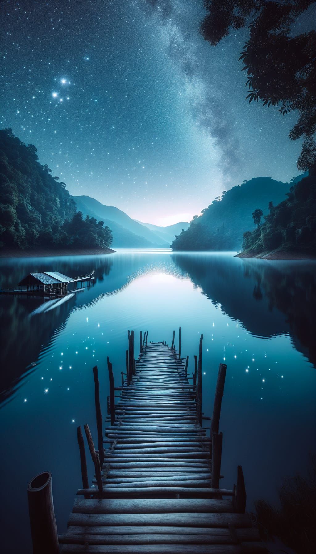 Starry River Leads to Serene Lake