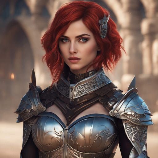 Ana de Armas as a Fantasy Warrior Portrait