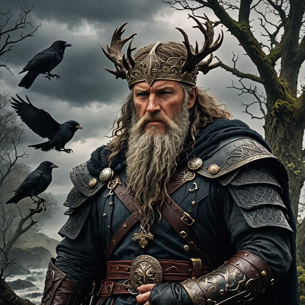 Humorous Viking Feast Summons in Splash Art Style