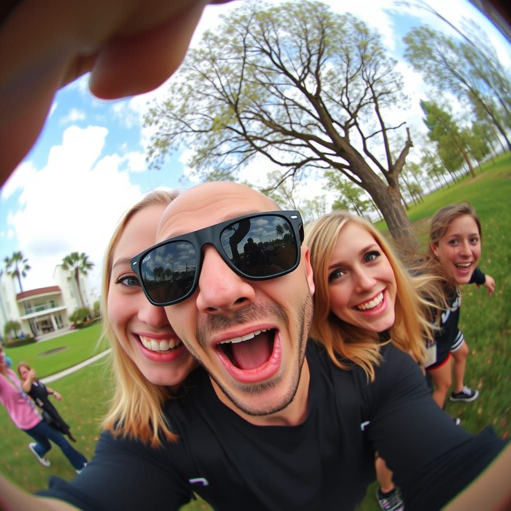 Silly Warped Fisheye Lens Selfie