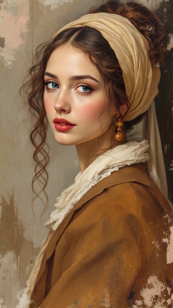 Dutch Masterpiece Portrait of Elegant Woman