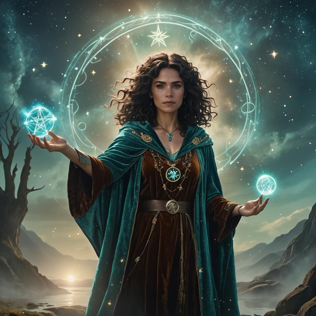 Druid Draws Magic Circle in the Sky