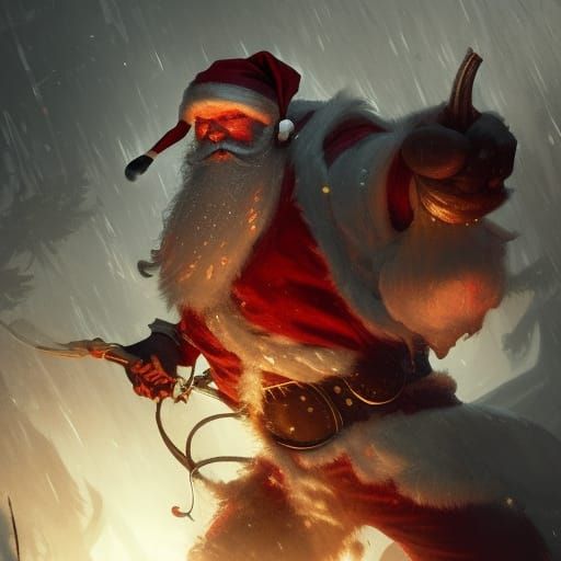 Dark Fantasy Santa Claus Concept Art