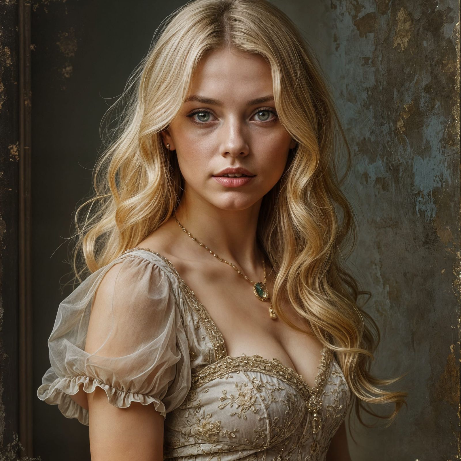 Portrait Painting of a Beautiful Woman