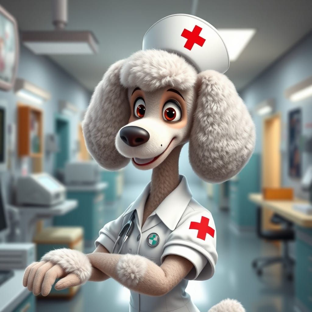 Nurse Poodle Assists in Surgery with Compassion and Skill