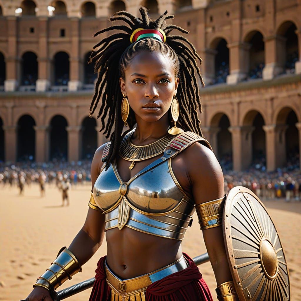 African Goddess in Ancient Roman Arena