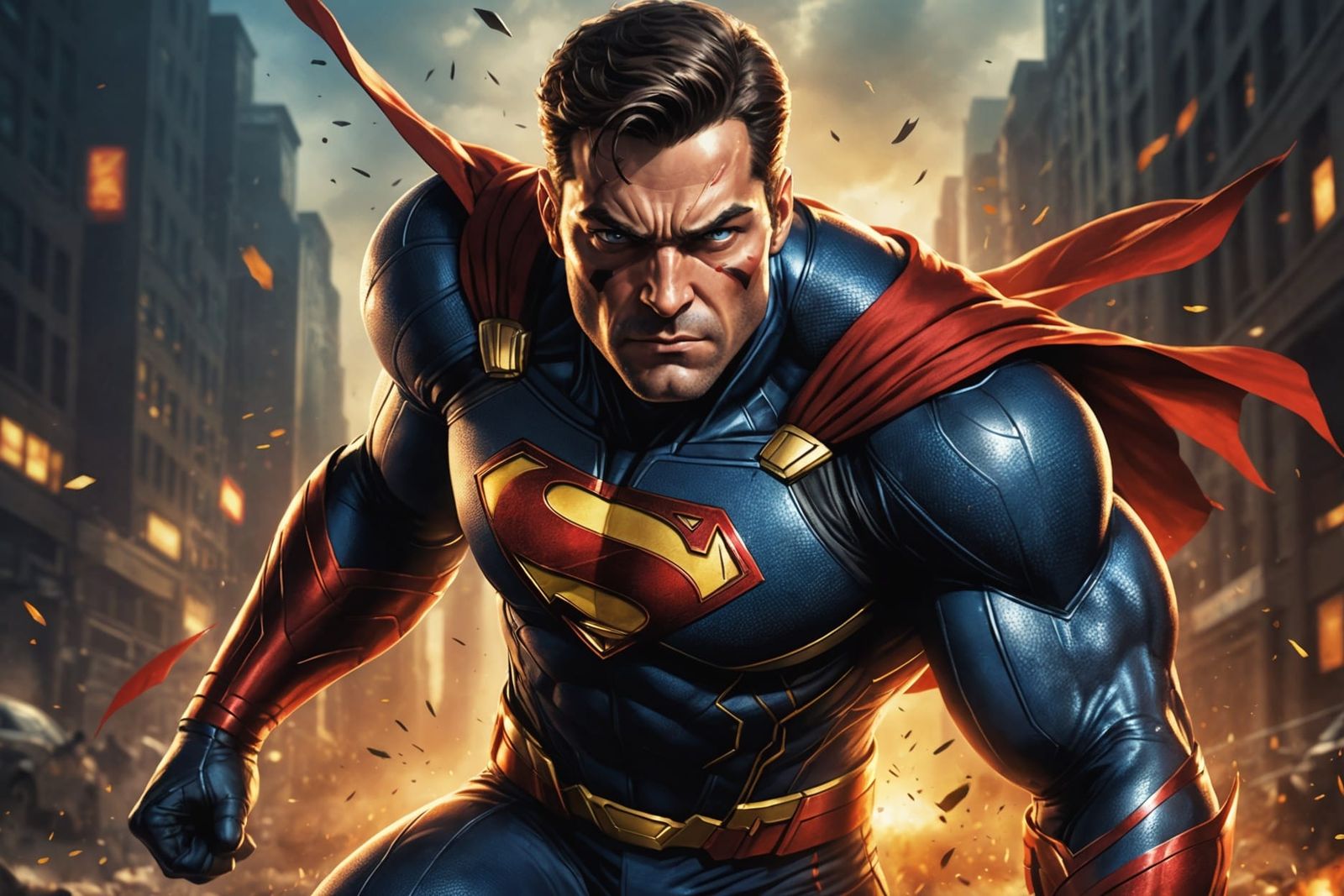 Invincible Superhero Portrait in Cinematic Digital Art