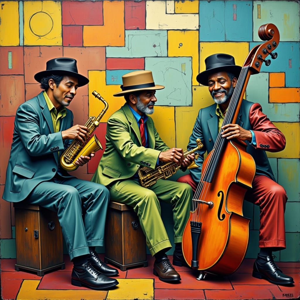 LEGO Zydeco Band Plays Music in Geometric Style