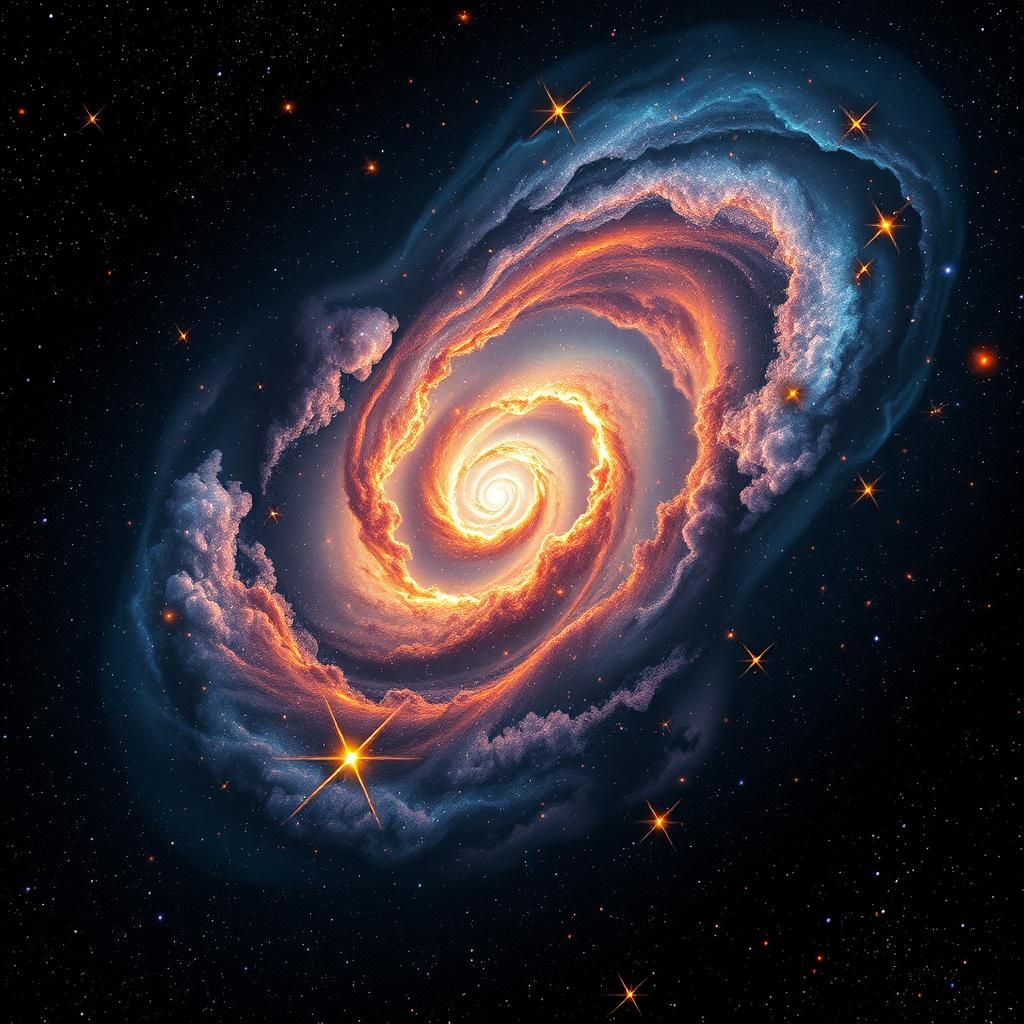 Cat-Shaped Galaxy Nebula: A Cosmic Celebration