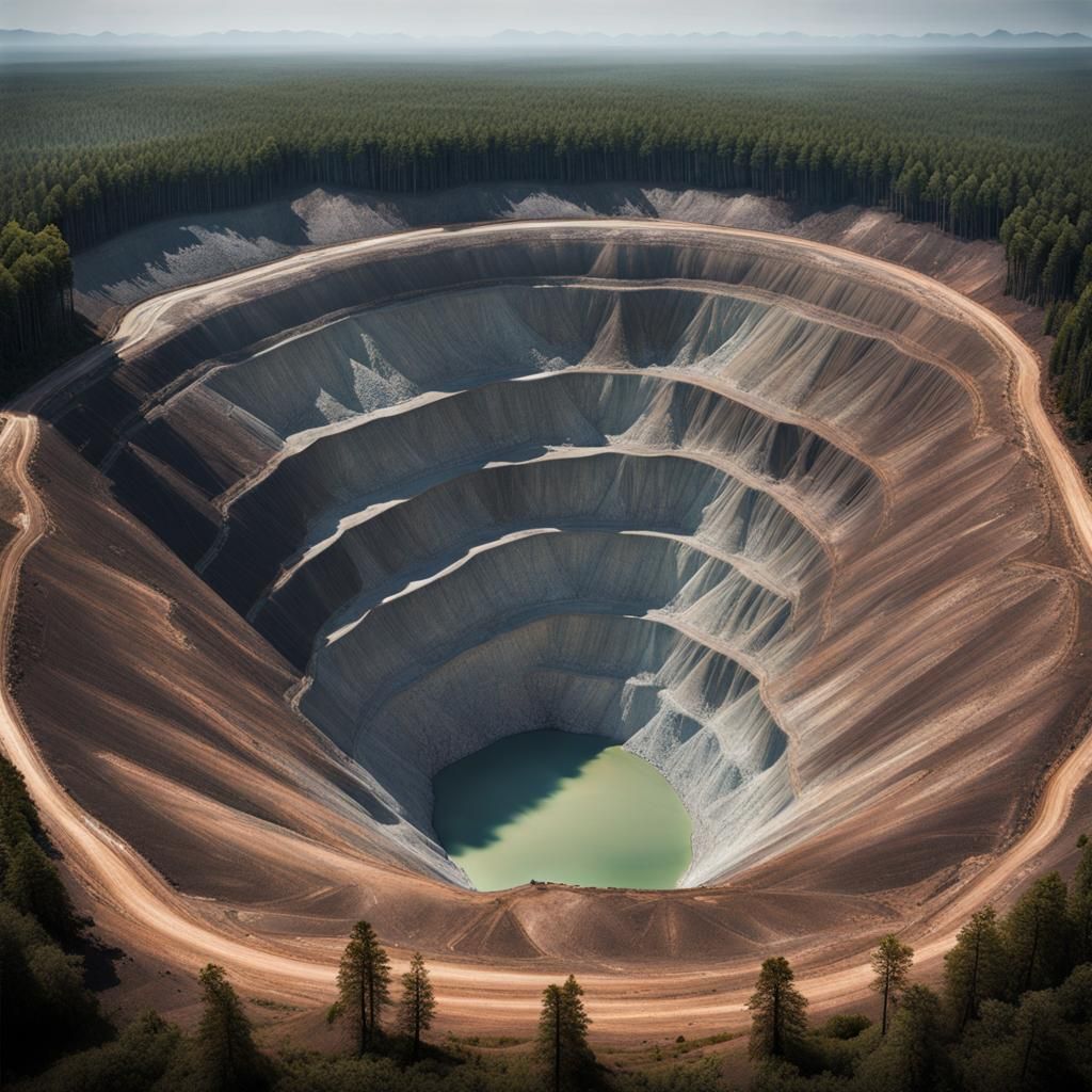 Diamond Mine Becomes Smoky Forest in Dark Fantasy Style