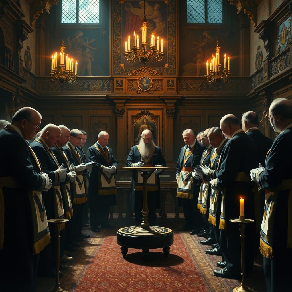 Masonic Brethren in Grand Lodge Ritual