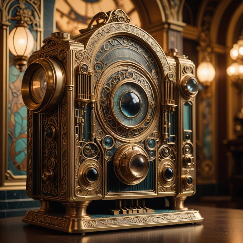 Ethereal Steam-Punk Futurism in Art Nouveau Style