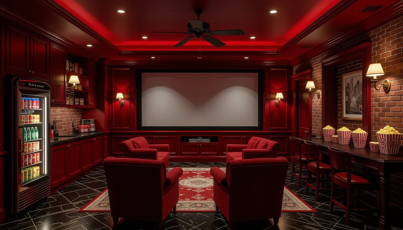Victorian Home Cinema Room with Vintage Details