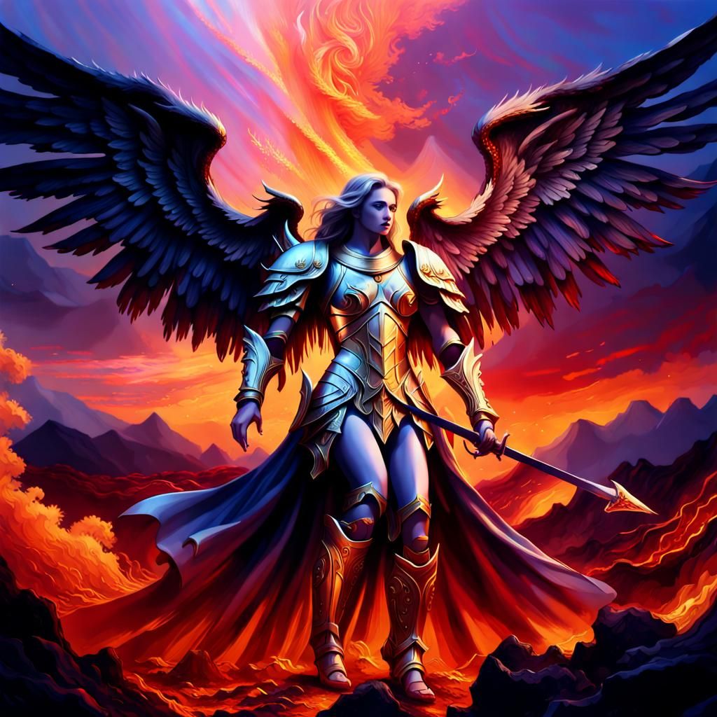 Angels vs Demons: Epic Battle in Digital Art