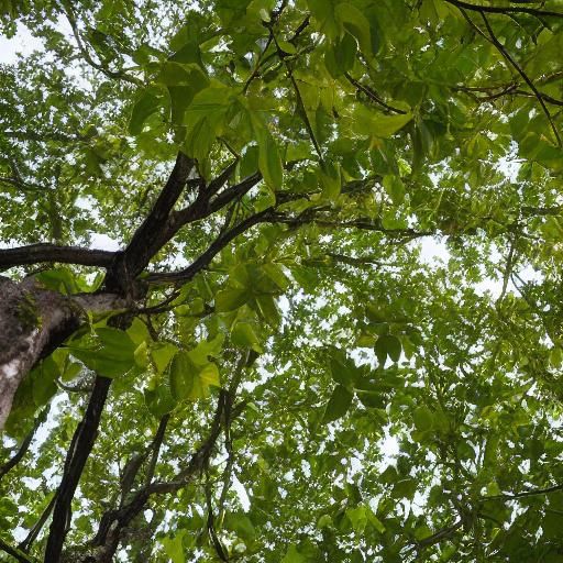 Lone Leaf Persisting on Branch