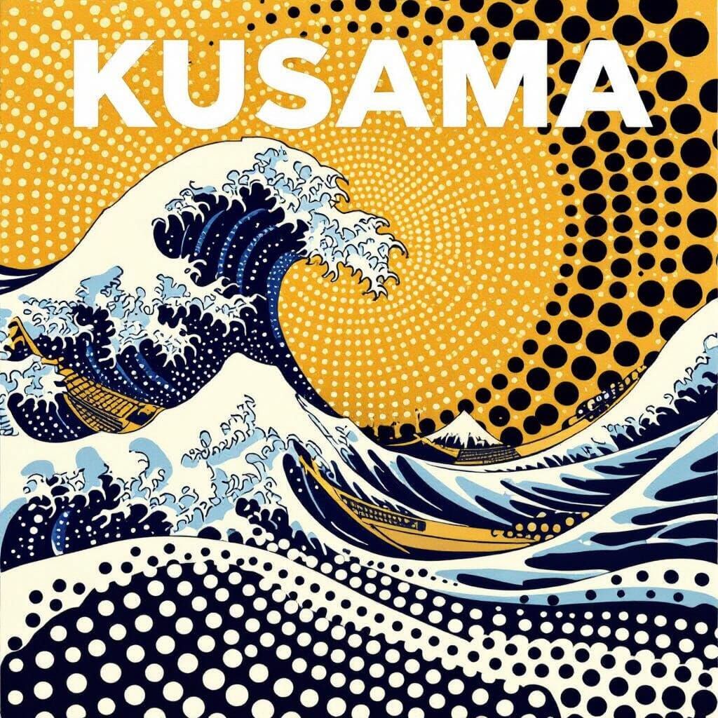 Abstract Dots Pattern Poster in Minimalist Pop Art Style