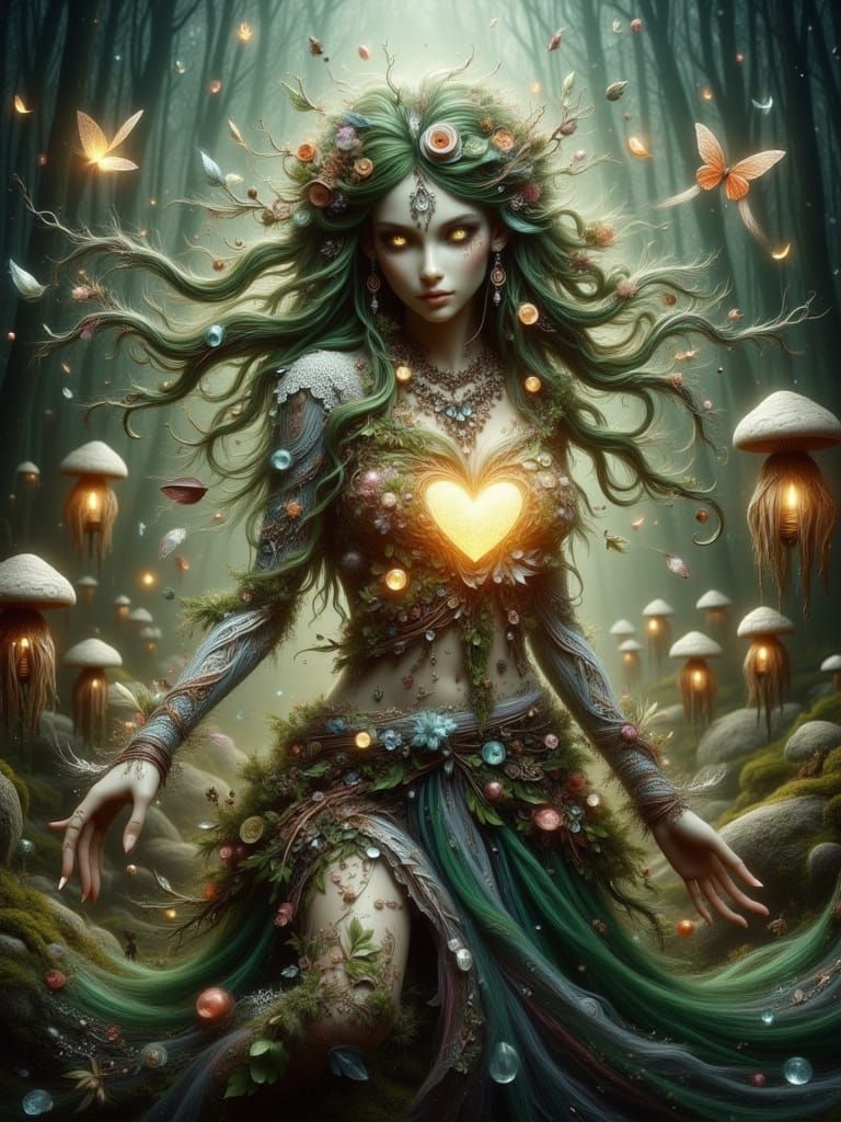 Enchanted Forest Spirit in Dreamy Style