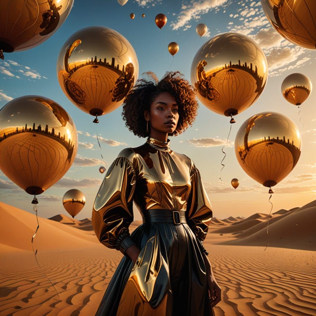 Balloons in the desert