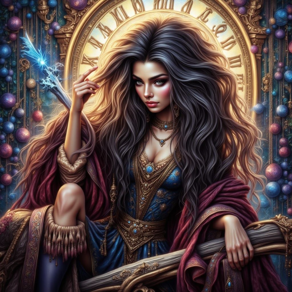 Beautiful Woman with Untold Story: Hyperrealistic Splash Art