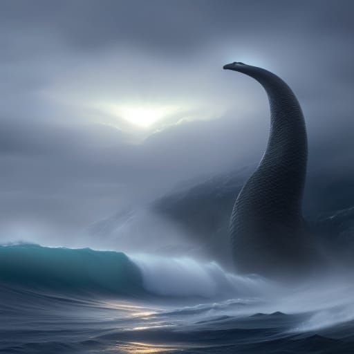 Mysterious Loch Ness Monster Emerges at Night