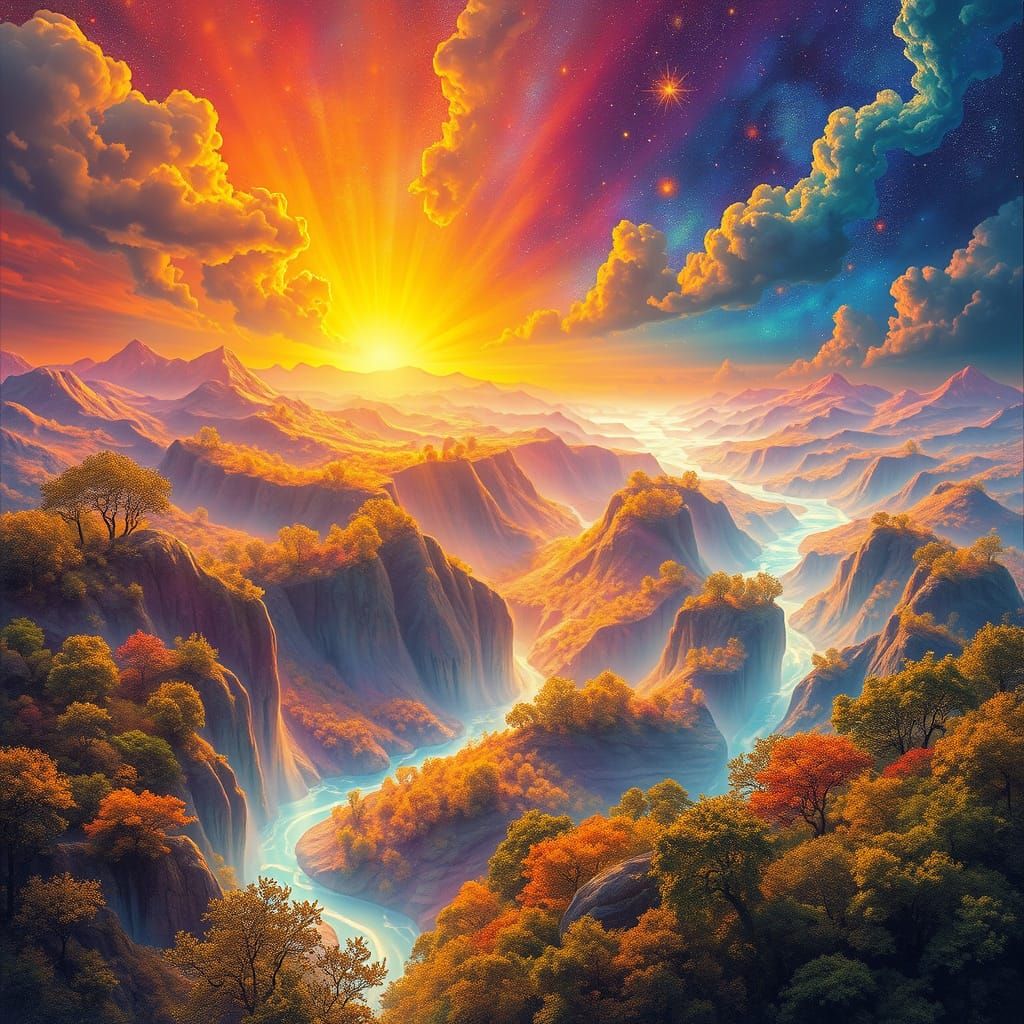 Radiant Landscape of Light and Color