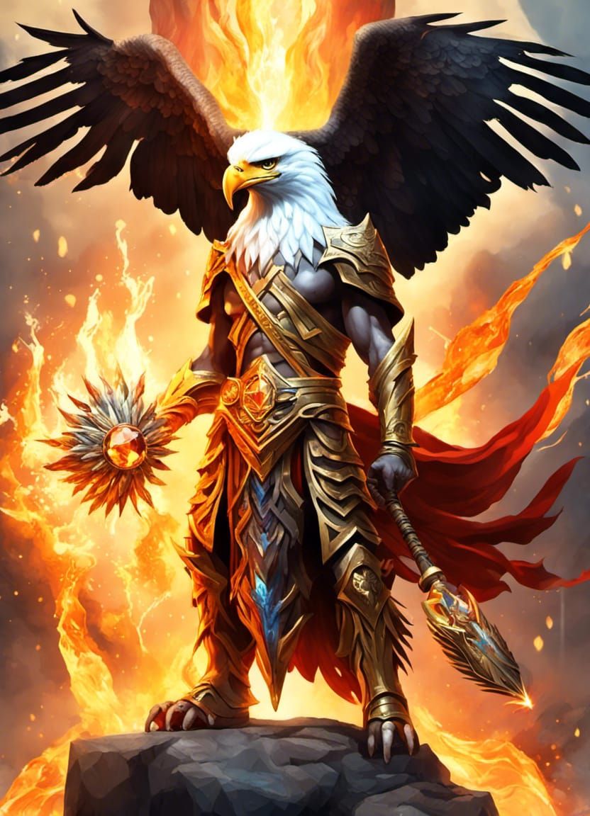 Fire and Water God with Eagle