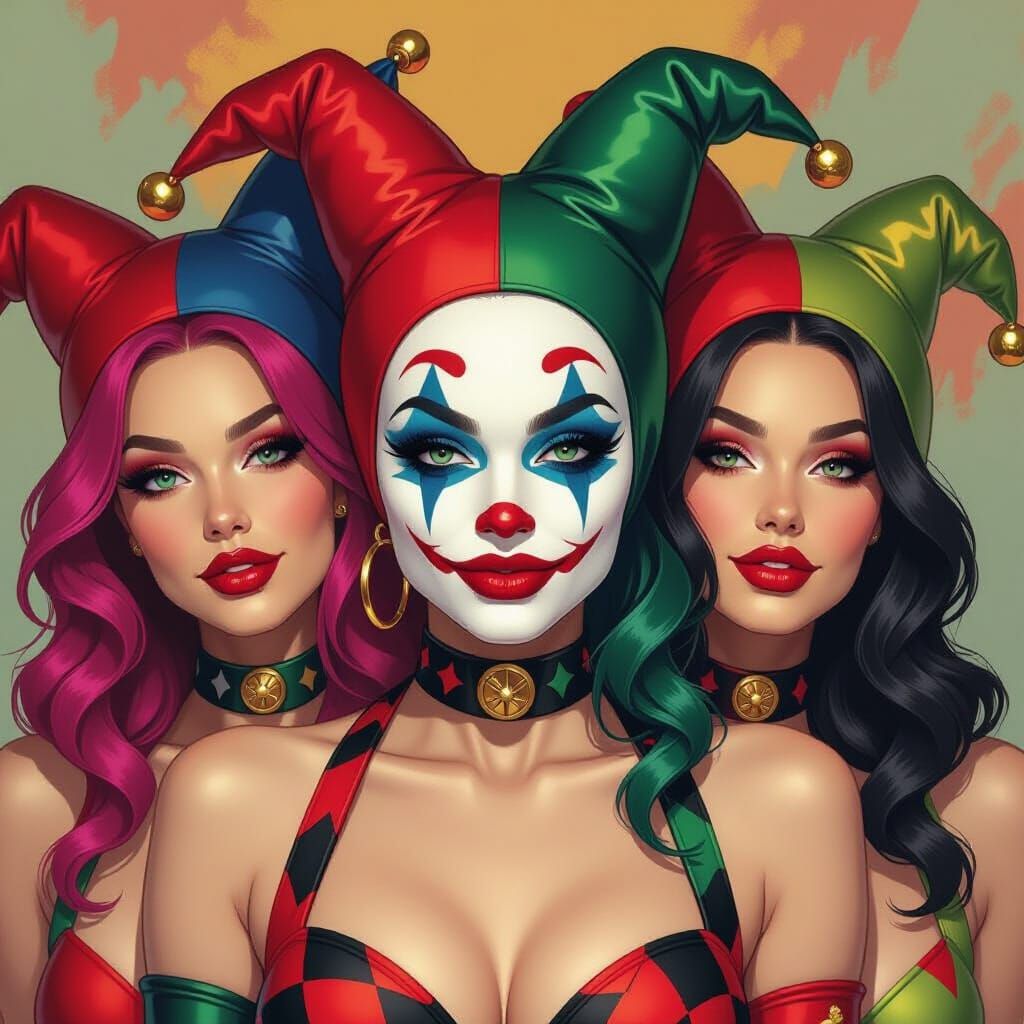 Women in Harley Quinn Joker Costumes