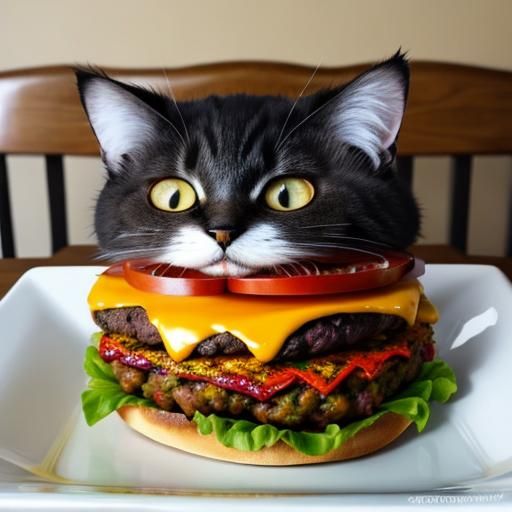 Cat Burger Generated by AI