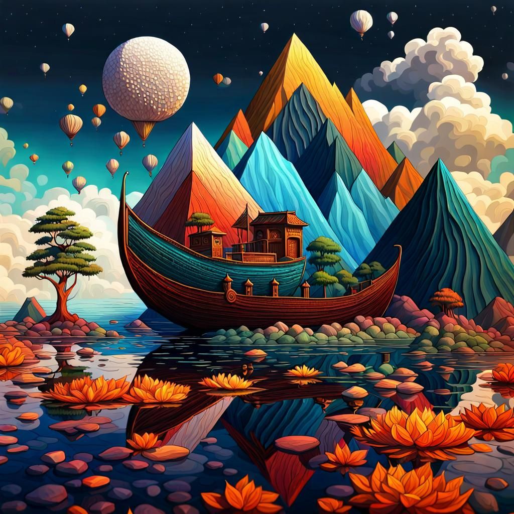 Fantastical 3D Trapunto Art with Rainbow Colors