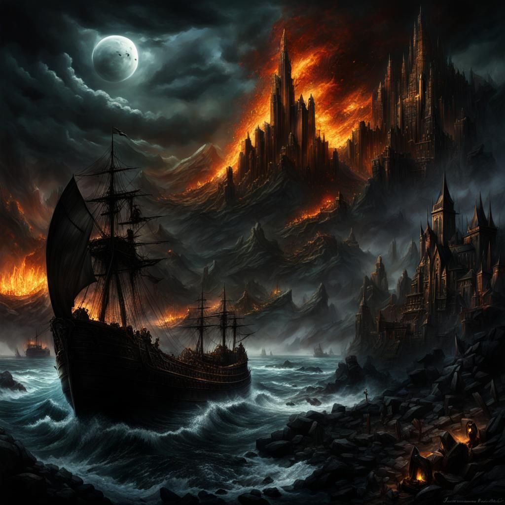 Dark Magic Invocation: A Fantastical Matte Painting