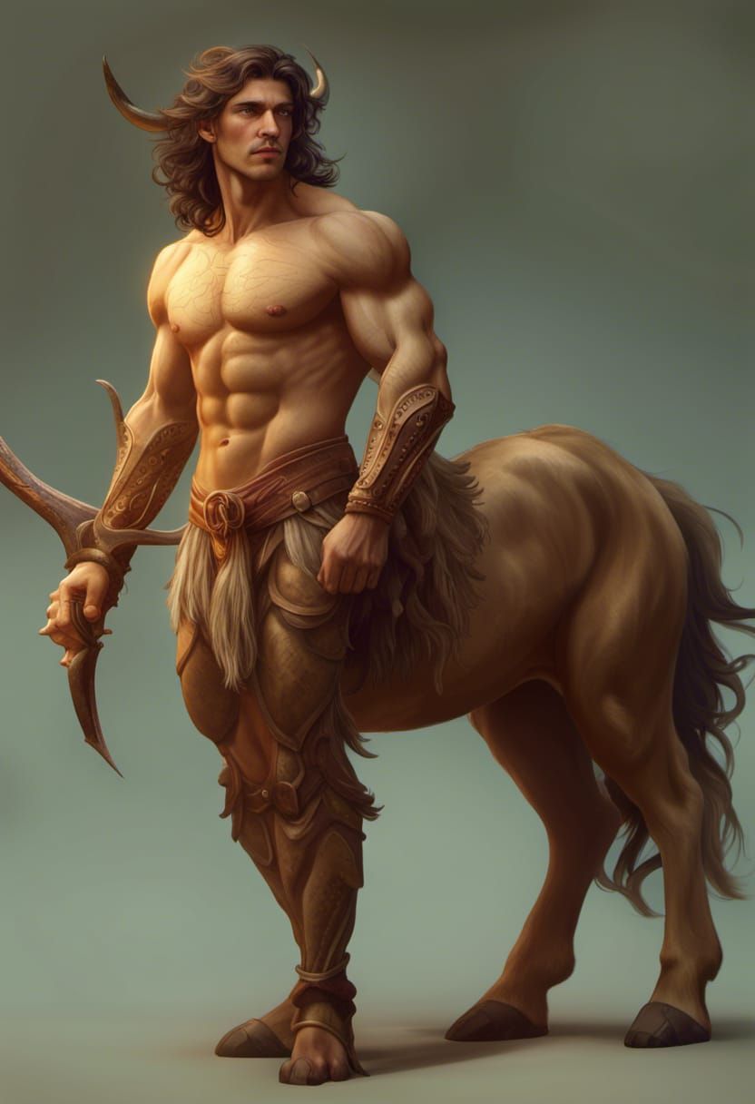 Heroic Male Centaur Warrior Concept Art