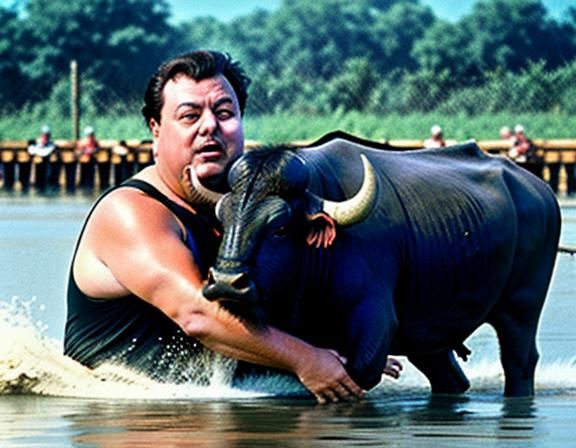 Jackie Gleason Versus Water Buffalo: An AI Interpretation
