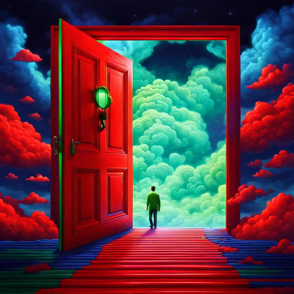 Man Emerges from Clouds, Finds Magic Door
